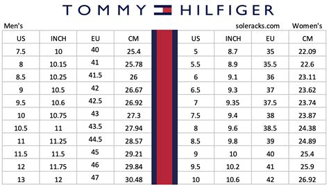 tommy hilfiger us size chart